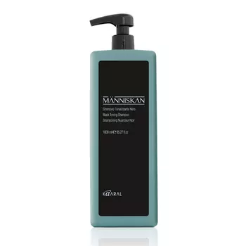 Kaaral Manniskan Black Toning Shampoo - Черный тонирующий шампунь 1000 мл