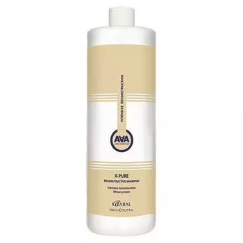Kaaral X-Form AAA X-Pure Reconstructive Shampoo - Восстанавливающий шампунь для поврежденных волос с пшеничными протеинами 1000 мл