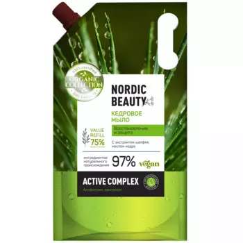 Кедровое мыло "Восстановление и защита" с экстрактом шалфея и маслом кедра, 1000 мл