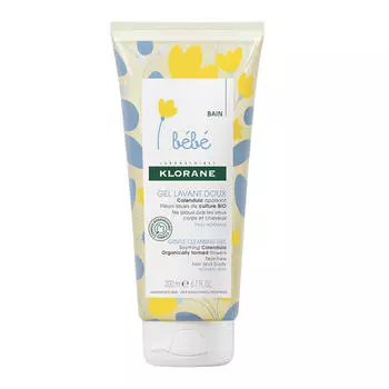 Klorane Bebe - Нежный очищающий гель 200 мл