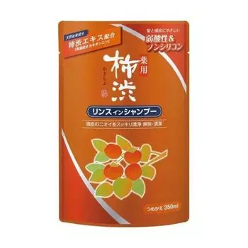 Kumano Cosmetics Kakishibu - Шампунь-кондиционер 2в1 против перхоти с экстрактами хурмы и лекарственных трав 350 мл