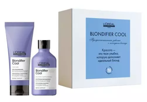L'Oreal Professionnel Serie Expert Blondifier - Набор для нейтрализации желтизны холодных оттенков блонд (шампунь 300 мл, кондиционер 200 мл)