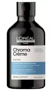 L'Oreal Professionnel Serie Expert Chroma Creme - Шампунь-крем с синим пигментом для нейтрализации оранжевого оттенка русых и светло-коричневых волос 300 мл