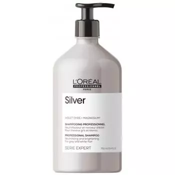 L'Oreal Professionnel Serie Expert Silver - Шампунь для нейтрализации желтизны осветленных и седых волос 750 мл