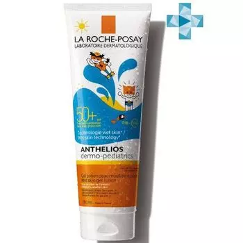La Roche-Posay Anthelios Dermo-Pediatrics Wet Skin SPF 50+ - Детский солнцезащитный гель с технологией нанесения на влажную кожу SPF 50+/PPD 25 250 мл