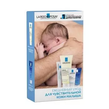 La Roche-Posay Lipikar - Набор для ухода за чувствительной кожей малыша (Масло 100 мл, Гель 15 мл, Молочко 15 мл, Бальзам 15 мл)