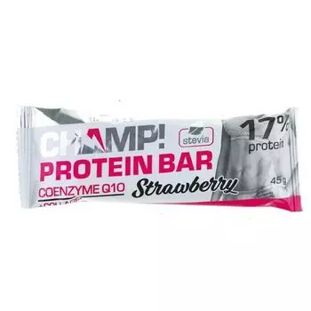 Леовит Champ - Батончик протеиновый Клубничный 45 гр