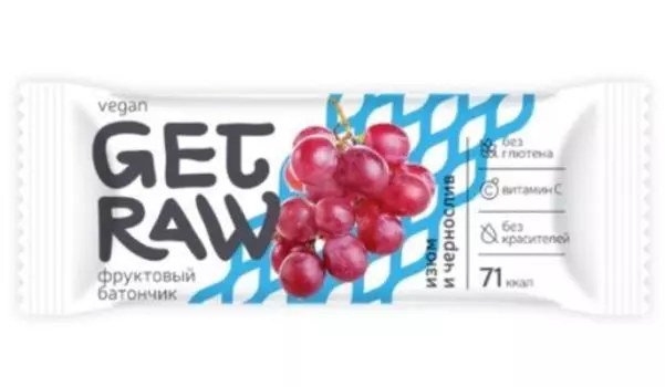 Леовит Get Raw - Батончик фруктовый Изюм и чернослив 30 гр