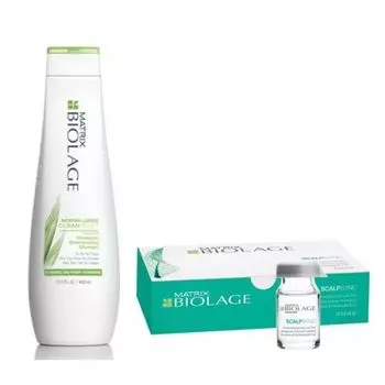 Matrix Biolage Scalpsync - Набор для восстановления баланса кожи головы (шампунь 250 мл, ампулы 10х6 мл)