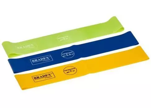 Набор эспандеров "Фитнес-резинки" для разной нагрузки, 3 шт