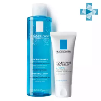 Набор для базового ухода за чувствительной кожей (успокаивающий тоник 200 мл + увлажняющий крем с легкой текстурой Sensitive 40 мл)