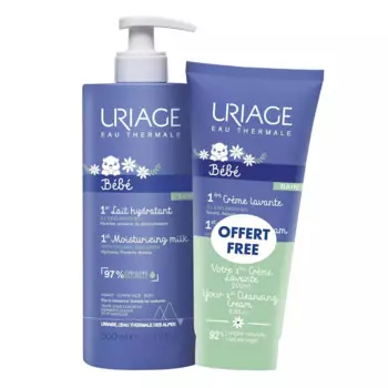 Набор для детей и новорожденных (первое увлажняющее молочко 500 мл + первый очищающий пенящийся крем 200 мл)