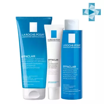 Набор для комплексного ухода за проблемной кожей (очищающий гель 200 мл + лосьон для сужения пор 200 мл + корректирующая эмульсия К(+) 40 мл)