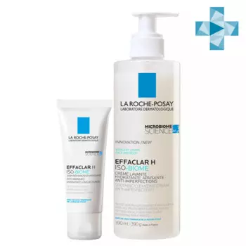 Набор для пересушенной лечением проблемной кожи (очищающий крем-гель 400 мл + ультра-успокаивающий восстанавливающий уход 40 мл)