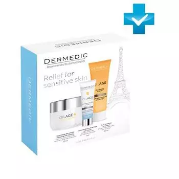 Набор: дневной крем 50 мл + крем под глаза 7 мл + очищающее масло 25 мл