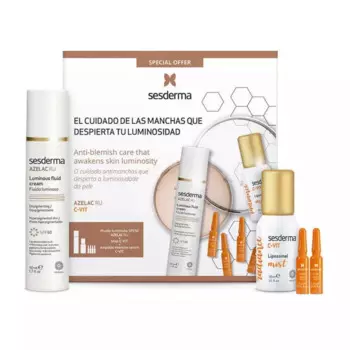 Набор: флюид для сияния кожи 50 мл + спрей-мист с витамином С 30 мл + сыворотка 4 х 1,5 мл