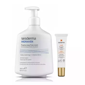 Набор с витамином С: крем для век 15 мл + крем-пенка 300 мл