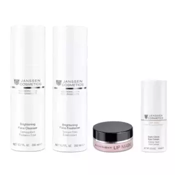 Набор "Увлажнение и сияние": эмульсия 200 мл + тоник 200 мл + маска для губ 15 мл + крем для век 15 мл