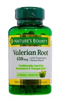 Nature's Bounty - Корень валерианы 450 мг 100 капсул