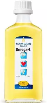 Norwegian Fish Oil - Омега 3 со вкусом лимона 240 мл