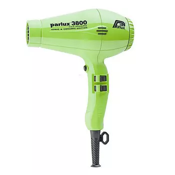 Parlux 3800 Ceramic+Ionic - Фен салатовый 2100 Вт ионизация 2 насадки