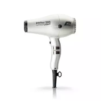 Parlux 385 Power Light - Фен серебряный 2150 Вт ионизация 2 насадки
