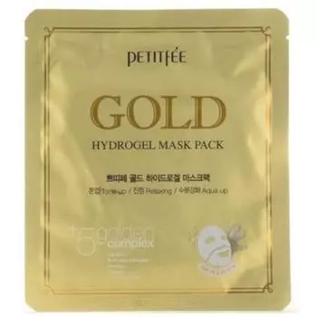 Petitfee Hydrogel Mask Pack - Гидрогелевая маска для лица с золотом
