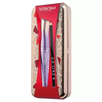 Подарочный набор № 2 в стальном футляре: тушь для ресниц Volume Up To The Stars + карандаш для век 24Ore Long Lasting