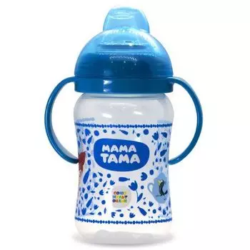 Поильник-непроливайка с силиконовым носиком 6 месяцев+ 270 мл цвет синий