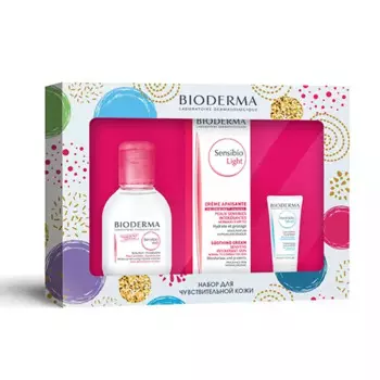 Праздничный набор Сенсибио: Крем Сенсибио Лайт 40 мл + Сенсибио Н2О 100 мл + Сыворотка Гидрабио 15 мл