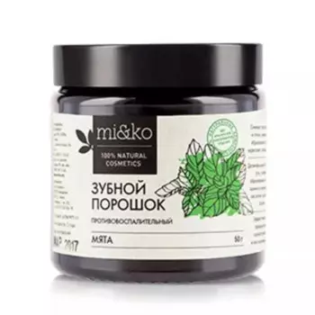 Противовоспалительный зубной порошок "Мята", 50 г