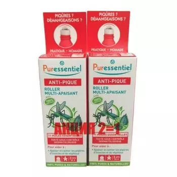 Puressentiel - Роллер "Анти-Укус успокаивающий" с 11 эфирными маслами 2*5 мл