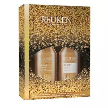 Redken All Soft - Подарочный набор для Фанатов Мягкости (Шампунь 300 мл, Кондиционер 300 мл)