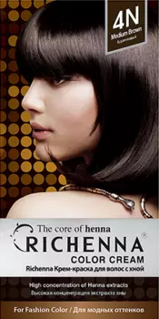 Richenna Color Cream Brown - Крем-краска для волос с хной № 4N