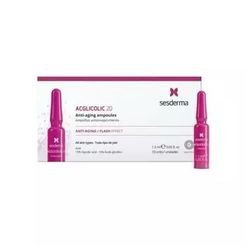 Sesderma Acglicolic 20 Ampoules – Средство в ампулах с гликолевой кислотой 10*1,5 мл