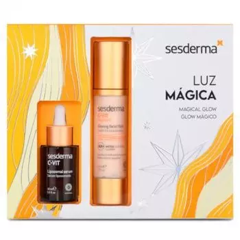 Sesderma C-Vit - Набор сияние магии (Сыворотка липосомальная с витамином С 30 мл, Флюид для сияния кожи 50 мл)