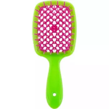 Щетка Superbrush с закругленными зубчиками салатово-малиновая, 20,3 х 8,5 х 3,1 см