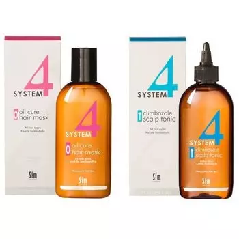 Sim Sensitive System 4 - Набор для стимуляции роста волос (маска О 215 мл, тоник терапевтический Т 200 мл)