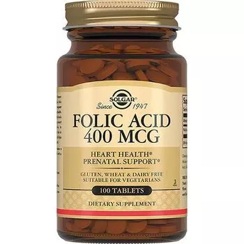 Solgar - Фолиевая кислота 100 таблеток