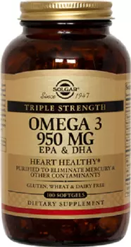 Solgar - Тройная Омега-3 950мг ЭПК и ДГК 50 капсул