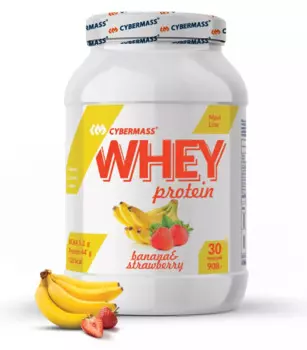 Сухой белковый концентрат Whey "Банан-клубника", 908 г
