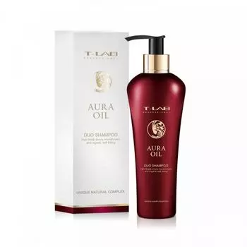 T-Lab Professional Aura Oil DUO Shampoo - ДУО-шампунь для сияния и гладкости волос 300 мл