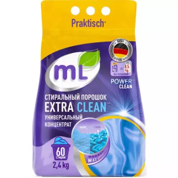 Универсальный стиральный порошок-концентрат Extra Clean, 2,4 кг