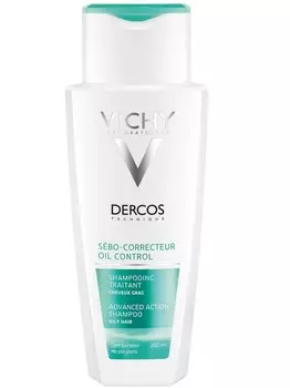 Vichy Dercos - Шампунь регулирующий для жирных волос 200 мл