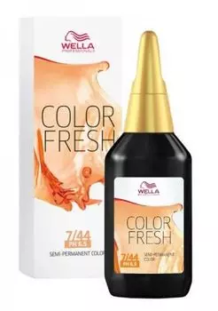 Wella Color Fresh - Оттеночная краска 7/44 блонд красный интенсивный 75 мл