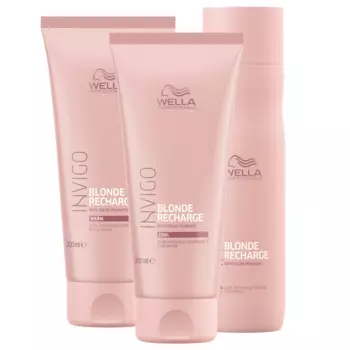 Wella Invigo Blond Recharge - Оттеночный бальзам-уход для теплых светлых оттенков 200 мл