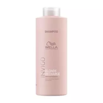 Wella Invigo Blond Recharge - Шампунь-нейтрализатор желтизны для холодных светлых оттенков 1000 мл