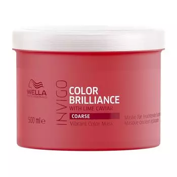 Wella Invigo Color Brilliance - Маска-уход для защиты цвета окрашенных жестких волос 500 мл