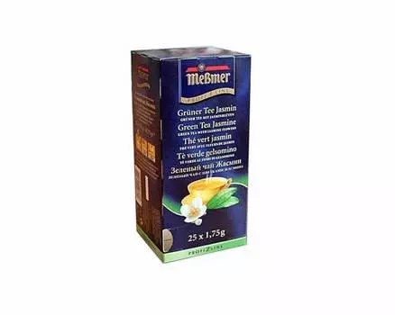 Чай зеленый в пакетиках Messmer с жасмином, 25 пак/уп, 2 г (Мессмер)