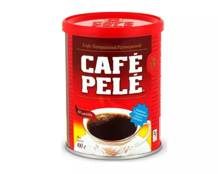 Кофе растворимый Cafe Pele, 100 г жестяная банка (Пеле)